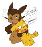  alternate_version_available anthro balls blush buckteeth chespin dialogue duo ear_grab erection flaccid flat_colors forced irritated male male/male mammal nintendo nude oob open_mouth penis pikachu pok&eacute;mon rodent scared speech_bubble struggling uncut video_games 