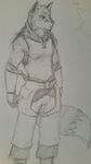  acev anthro canine clothed clothing fox knife male mammal melee_weapon sketch solo weapon 