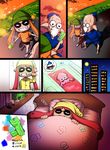  2boys bath comic domino_mask highres inkling mask monster_boy monster_girl moon multiple_boys old_man silent_comic sleeping splatoon_(series) splatoon_1 splattershot_jr_(splatoon) tentacle_hair translated yoshida_inuhito zzz 