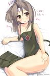  apron blush fujieda_uzuki highres kantai_collection looking_at_viewer naked_apron solo translation_request zuihou_(kantai_collection) 