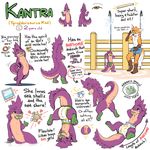  2015 3_toes anthro anus butt canine cub diaper ear_piercing english_text female fox harmarist kantra male mammal model_sheet mustelid otter paws piercing pussy raised_tail text toes young 
