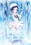  bad_id bad_pixiv_id black_hair blue_eyes bracelet cyphers dress full_body gomzi hat jewelry kneehighs looking_at_viewer marlene_(cyphers) mary_janes necktie pigeon-toed ripples sailor_dress shoes short_hair sleeveless sleeveless_dress smile solo standing standing_on_liquid water water_drop white_legwear 