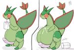  balls belly big_balls big_penis blush chubby claws dragon erection flygon male milk nintendo nude obese open_mouth overweight penis pfh pok&eacute;mon scalie solo video_games wings 