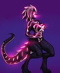  blood_dragon breasts female glowing glowing_eyes solo thick_thighs unknown_artist 