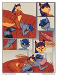  anthro bed canine carmelita_fox comic cum fox mammal penis raccoon recurrent sex sly_cooper sly_cooper_(series) twisting_tails 