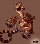  2015 abs anthro breasts claws feline female kung_fu_panda mammal master_tigress muscles muscular_female nipples paws pussy solo stripes tacticalmagpie tiger 