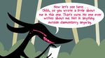  comic demon english_text forest paper red_eyes shadow_fox shane_frost shape_shifter solo text tree 