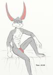  ace_bunny clothed clothing half-dressed loonatics_unleashed looney_tunes male siriusandpyri solo topless warner_brothers 