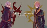  absurdres armor asllence blonde_hair cape capelet helmet highres male_focus mask multiple_boys pixiv_fantasia pixiv_fantasia_fallen_kings pointy_ears red_eyes yellow_eyes 