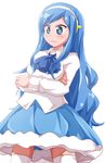  1girl :3 blue_hair breast_hold breasts crossed_arms hairband himouto!_umaru-chan medium_breasts shishinon solo symbol-shaped_pupils tachibana_sylphynford 