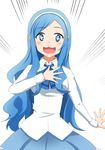  1girl :3 :d blue_hair hairband himouto!_umaru-chan open_mouth smile solo symbol-shaped_pupils tachibana_sylphynford west_(west0) 