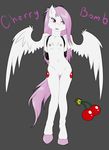  absurd_res annonymouse anthro cherry_bomb equine fan_character hair hi_res mammal nipple_piercing nipples nude pegasus piercing pink_eyes pink_hair pussy wings young 