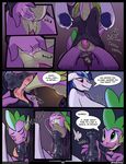  anal anal_fingering anal_masturbation animal_genitalia balls bottomless braeburned clothed clothing comic dialogue dragon duo equine erection fingering friendship_is_magic half-dressed horn horsecock male male/male mammal masturbation my_little_pony oral penis shining_armor_(mlp) spike_(mlp) tongue unicorn 