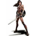 1girl amazon armor circlet dawn_of_justice dc_comics dccu full_body gal_gadot lasso pteruges shield simple_background solo standing strapless sword vambraces white_background wonder_woman wonder_woman_(series) 
