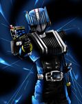  aiming_at_viewer bad_id bad_pixiv_id belt blue gun kamen_rider kamen_rider_dcd kamen_rider_diend male_focus nof solo weapon 