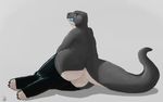  anthro butt chubby clothing crossed_legs cuddlebutt leggings legwear lizard looking_at_viewer reptile rubber scalie 