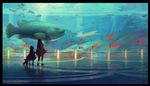  animal child fish height_difference highres holding_hands multiple_girls original oversized_animal shipwreck v11 