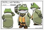  amphibian anthro beltino_toad clothing english_text eyewear footwear frog glasses gloves h.komaki male necktie nintendo official_art solo star_fox text video_games 