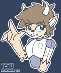  amputee anthro blue_eyes brown_hair cervine clean_furry clean_furry_art cute cybernetics cyborg deer fangs female furry_art hair happy horn invalid_tag looking_at_viewer machine mammal monster neonlink robot smile solo torso tsu tumblr 