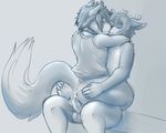  &lt;3 anthro balls blake canine cervine clothed clothing collar cum cum_inside deer duo ear_piercing erection fox fur hair male male/male mammal nude penis piercing sex spread_legs spreading tacoyaki tacoyaki_(character) wolf 