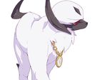  absol fur higoro kemono nintendo pok&eacute;mon red_eyes solo video_games white_fur 