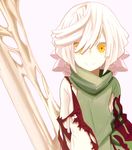  chiot_(god_eater) god_eater looking_at_viewer short_hair simple_background smile solo white_background white_hair yellow_eyes yuuki_(irodo_rhythm) 