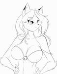  2015 anthro big_breasts breasts canine cleavage clothed clothing female fox mammal mastergodai smile solo 