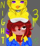 animatronic anthro avian bird blush brown_fur chica_(fnaf) chicken color comic cover cute discordmelody female five_nights_at_freddy&#039;s freckles fur hair invalid_tag jasmine_ivory machine mammal red_hair robot rodent squirrel video_games yellow_fur 
