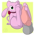  1-upclock balls butt disembodied_penis erection feet female foot_fetish footjob handjob legendary_pok&eacute;mon looking_at_viewer male male/female mew nintendo paws penis pok&eacute;mon simple_background toes video_games 