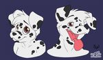  canine dalmatian dog fur mammal open_mouth sydneysnake tongue white_fur wolfblade 
