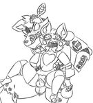  abdominal_bulge animatronic anthro blush bow_tie canine duo female five_nights_at_freddy&#039;s five_nights_at_freddy&#039;s_2 foxy_(fnaf) machine male male/female mammal mangle_(fnaf) on_top open_mouth penetration penis pussy pussy_juice reverse_cowgirl_position robot sex size_difference unnecessaryfansmut vaginal vaginal_penetration video_games 