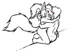 anthro blush bow canine draconicmentalist female human human_on_anthro interspecies male male/female mammal nude sex solo wolf 