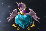  2015 anadukune equine female feral friendship_is_magic horn mammal my_little_pony princess_cadance_(mlp) smile solo winged_unicorn wings 