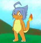  anthro charmander charmandrigo circumcised flaccid nintendo penis pok&eacute;mon raukue_(character) solo video_games 