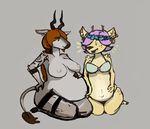  antelope anthro big_breasts breasts cervine coriander_duhr deer ear_piercing female horn khana_liis mammal nipples nude piercing pregnant quib_(artist) 