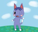  animal_crossing cat charmandrigo feline female mammal nintendo nipples nude one_eye_closed pussy rosie_(animal_crossing) solo video_games wink 