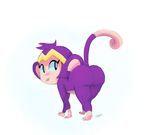  big_butt blush butt female looking_at_viewer looking_back mammal monkey primate shantae shantae_(series) solo tongue tongue_out 