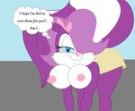  anthro bent_over big_breasts blue_eyes breasts female fifi_la_fume flashing fur lil_scooter56 mammal purple_fur skunk smile solo tiny_toon_adventures warner_brothers 