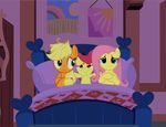  apple_bloom_(mlp) applejack_(mlp) bed bedroom blue_eyes equine fluttershy_(mlp) friendship friendship_is_magic green_eyes group horse intimate mammal my_little_pony orange_eyes pegasus pony wings 