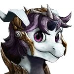 armor blitzdrachin dragon hair purple_eyes purple_hair sifyro white_dragon 
