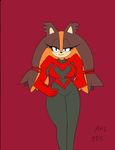  2015 anthro badger big_breasts breasts clothed clothing dreamcastzx female hedgehog mammal mustelid skimpy solo sonic_(series) sticks_the_jungle_badger 