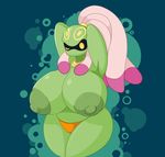  anthro anthrofied big_breasts bikini breasts clothed clothing cradily elfdrago female hair half-dressed huge_breasts humanoid nintendo nipples not_furry pinup pok&eacute;mon pok&eacute;morph pose solo swimsuit topless video_games voluptuous 