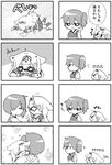  &gt;_&lt; 2girls 4koma :d ^_^ absurdres beamed_eighth_notes bruise closed_eyes comic eighth_note falling fang fingerless_gloves flying_sweatdrops gloves greyscale hair_flaps hair_ornament hair_ribbon hairclip highres hug injury jako_(jakoo21) japanese_clothes jitome kaga_(kantai_collection) kantai_collection long_hair monochrome multiple_4koma multiple_girls muneate musical_note open_mouth ponytail remodel_(kantai_collection) ribbon scarf school_uniform serafuku short_hair short_sleeves side_ponytail smile tearing_up tears translation_request watery_eyes yuudachi_(kantai_collection) |_| 