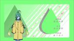  1girl age_progression animated animated_gif blue_skin breast_expansion breasts goo_girl green_eyes green_hair large_breasts monster_girl monster_musume_no_iru_nichijou nude slime suu_(monster_musume) 