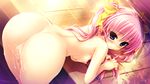 after_sex ass benifuzi_yuria bent_over blue_eyes blush breasts censored cum cum_in_pussy cum_on_ass cum_on_body cum_on_lower_body game_cg highres long_hair looking_back mosaic_censoring nude oshiki_hitoshi pink_hair pussy sakigake_generation! shy sideboob small_breasts smile solo sweat twintails 