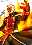 armor jewelry kamen_rider kamen_rider_wizard kamen_rider_wizard_(series) male_focus mask rider_belt ring signature solo twitter_username yusuki_(fukumen) 