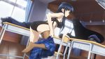  black_bra black_hair black_panties blue_eyes bra hat highres instrument long_hair non-web_source panties piano skirt solo touma_kazusa underwear underwear_only undressing white_album_2 