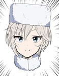  anastasia_(idolmaster) blue_eyes emphasis_lines fur_hat hat idolmaster idolmaster_cinderella_girls keikesu looking_at_viewer russian_clothes short_hair silver_hair smile solo 