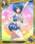  arm_up artist_request blue_hair breasts card_(medium) character_name cheerleader chess_piece garter_straps green_hair high_school_dxd large_breasts looking_at_viewer multicolored_hair official_art pom_poms short_hair smile solo streaked_hair thighhighs trading_card two-tone_hair white_legwear xenovia_quarta yellow_eyes 