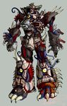  alien body_horror daimera gun machine mecha not_furry ranged_weapon red_eyes robot spikes teeth tentacles weapon yellow_eyes 